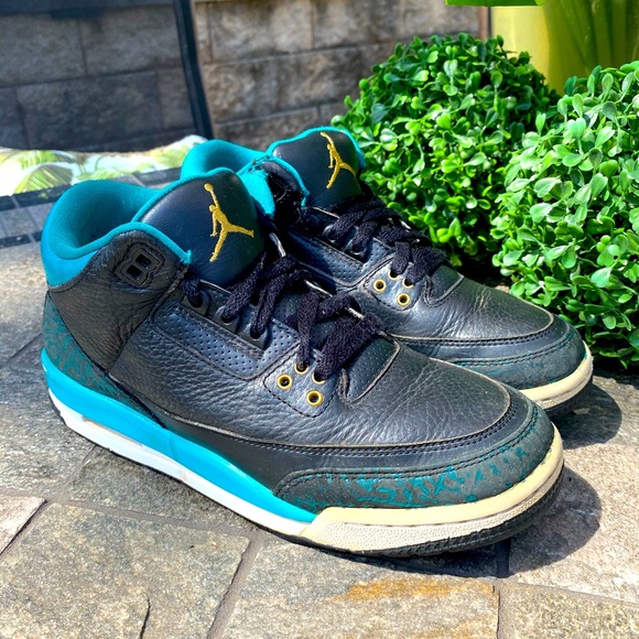 🔥🔥 Air Jordan 3 RETRO Jaguars Colorway SZ 7Y - Picture 4 of 13